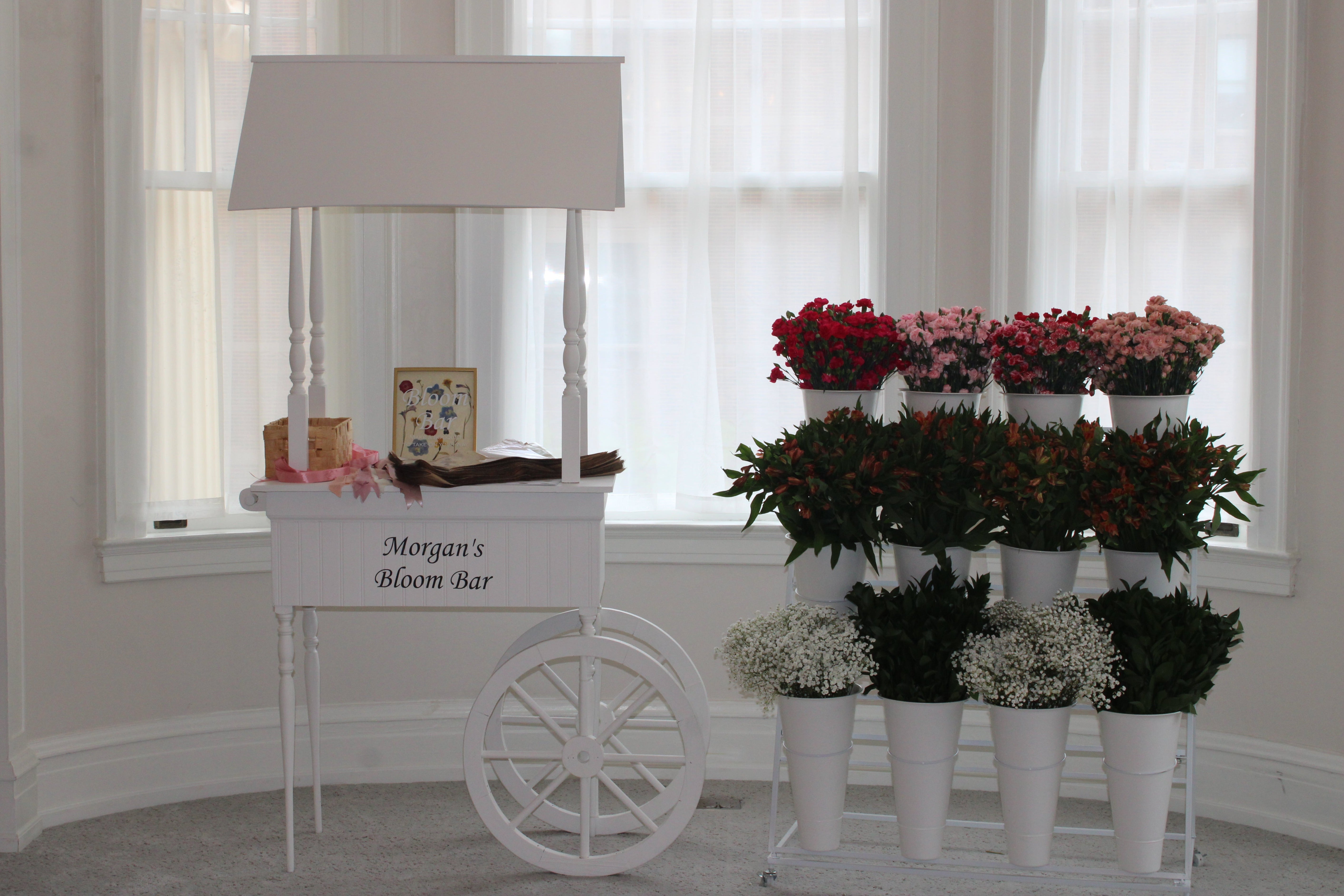 Flower Bloom Bar Rental Rva Flower Bar- Display Cart Rental - Bloom Bar- We Deliver and Set Up ...