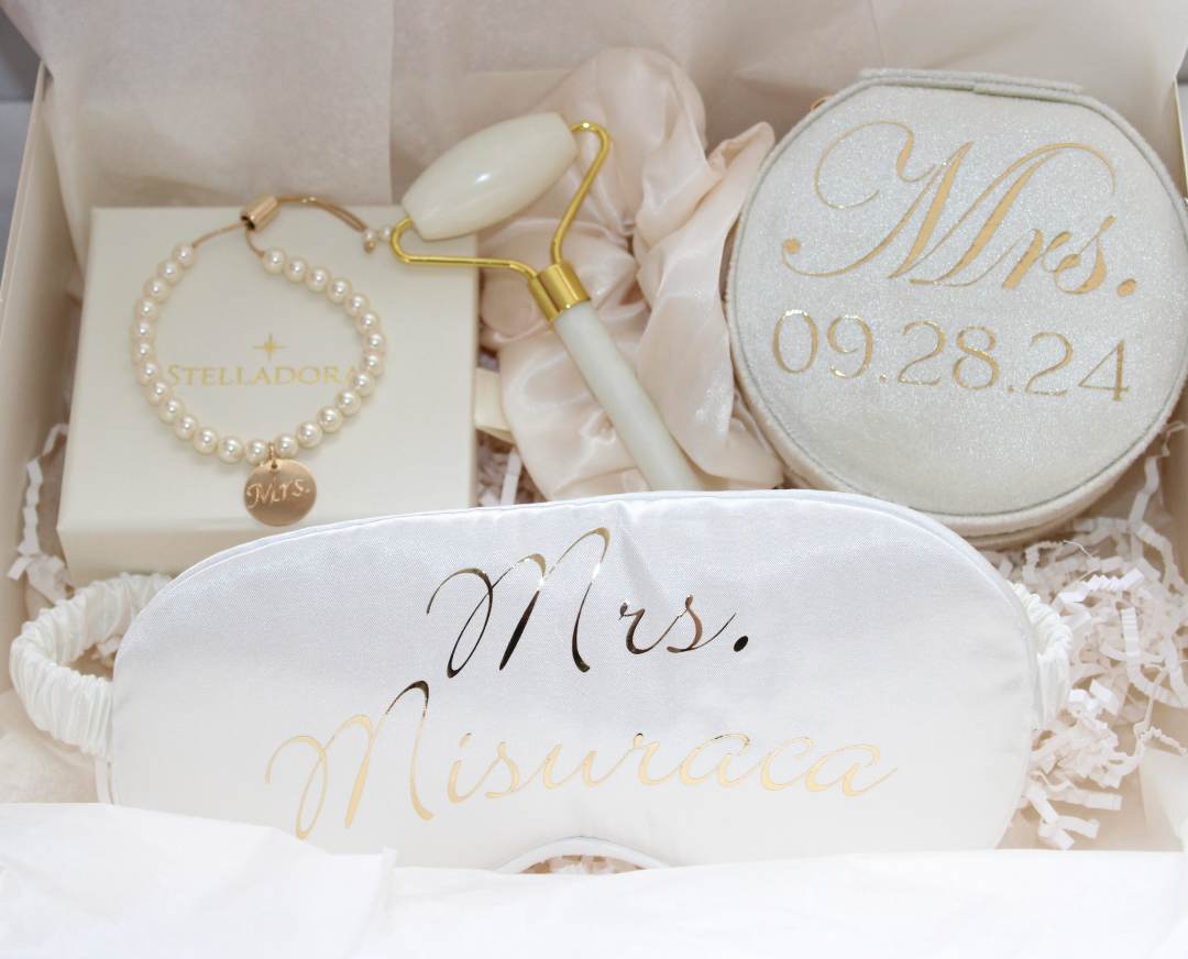 MRS. FOREVER 5-Piece Bridal Shower Gifts Box for Bride to Be - Unique  Fiancee Presents for Wedding Day - Honeymoon Travel Essentials -  Bachelorette