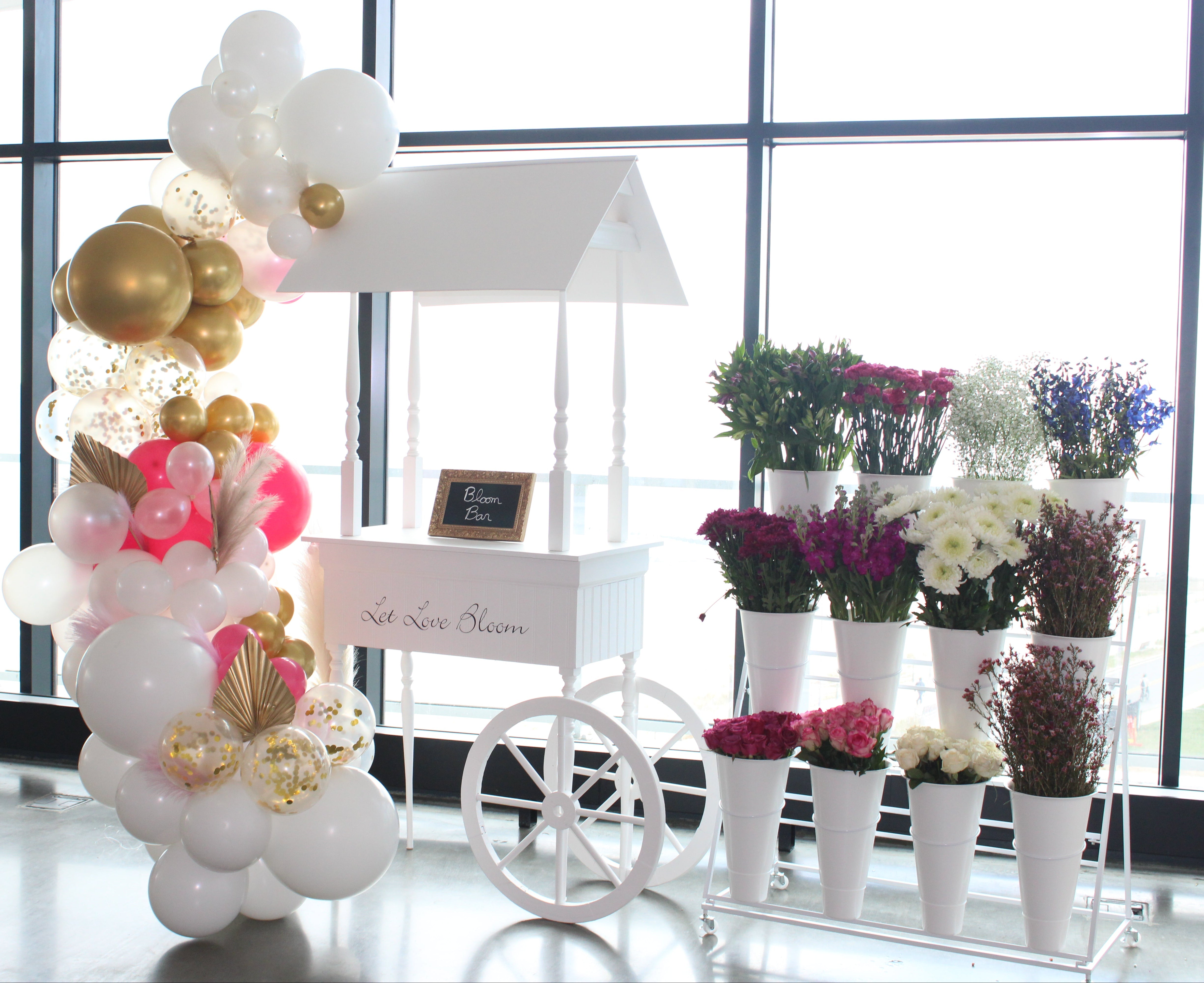Flower Bloom Bar Rental Rva Flower Bar- Display Cart Rental - Bloom Bar- We Deliver and Set Up ...