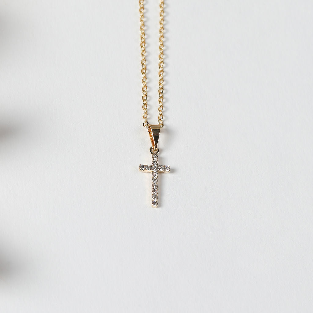 Cross Necklace Crystal Pendants Option 42-47cm Titanium Steel O Chain -  Shop 33 Mino x JOYSTONE Collar Necklaces - Pinkoi